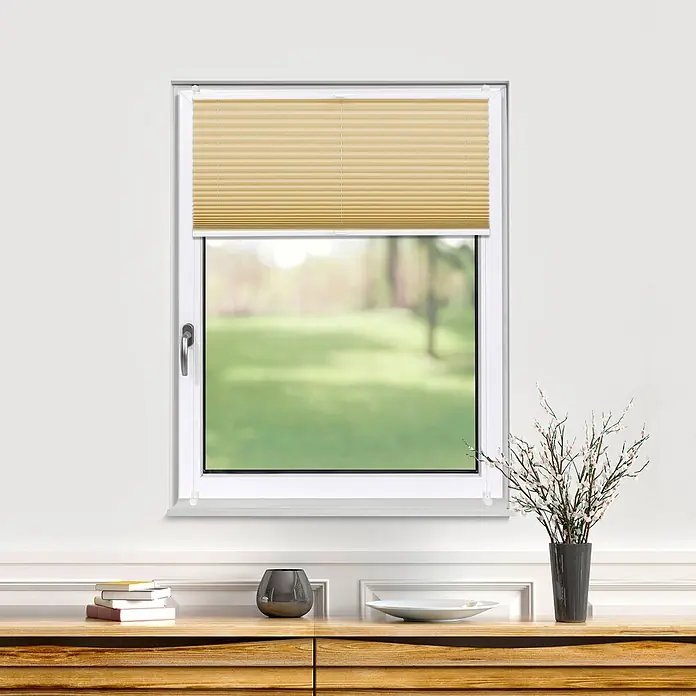 Deco-Raum Thermoplissee ohne Bohren Basic - B x H: 85 x 210 cm, Beige
