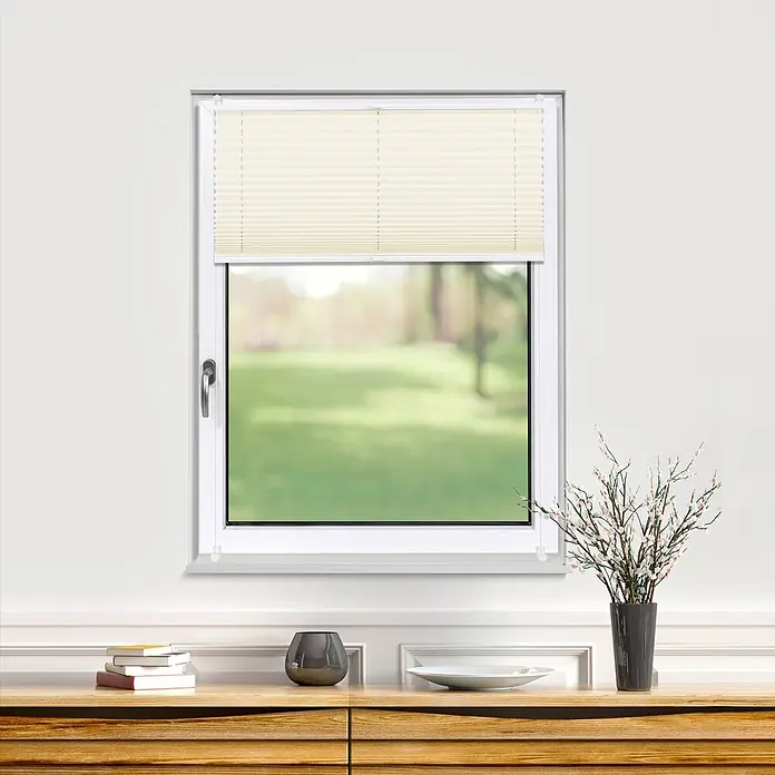 Deco-Raum Thermoplissee ohne Bohren Basic - B x H: 110 x 150 cm, Vanilie