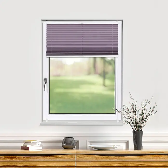Deco-Raum Thermoplissee ohne Bohren Basic - B x H: 80 x 210 cm, Flieder