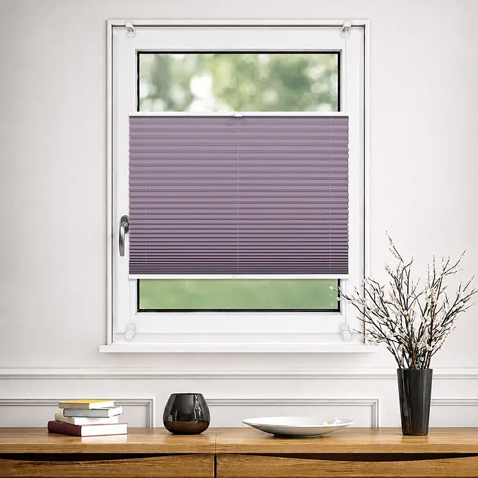 Deco-Raum Thermoplissee ohne Bohren Basic - B x H: 80 x 210 cm, Flieder