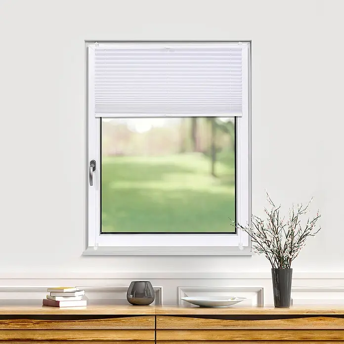 Deco-Raum Thermoplissee ohne Bohren Basic - B x H: 120 x 150 cm, Weiß