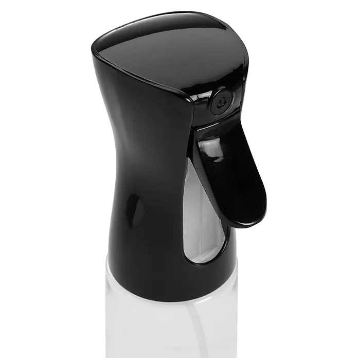 Versa Pulverizador de aceite - Ø x Al: 5,9 cm x 24,5 mm, 300 ml, Negro - Botella pulverizadora de plástico negro y transparente.
