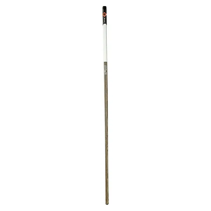 Gardena Combisystem Holzstiel - 150 cm - Schlanker, silberfarbener Körperpflegeartikel, möglicherweise eine Lotion oder ein Serum, vor einem dunklen Hintergrund.