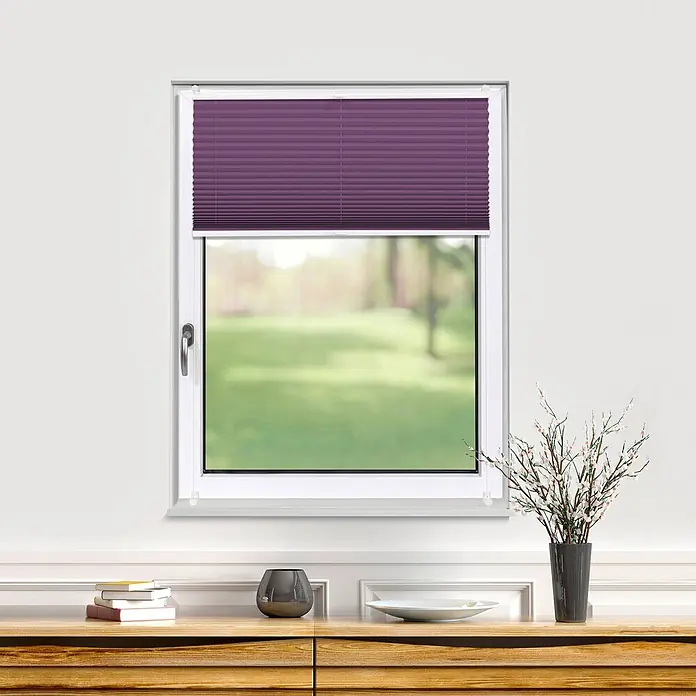 Deco-Raum Thermoplissee ohne Bohren Basic - B x H: 90 x 210 cm, Lila
