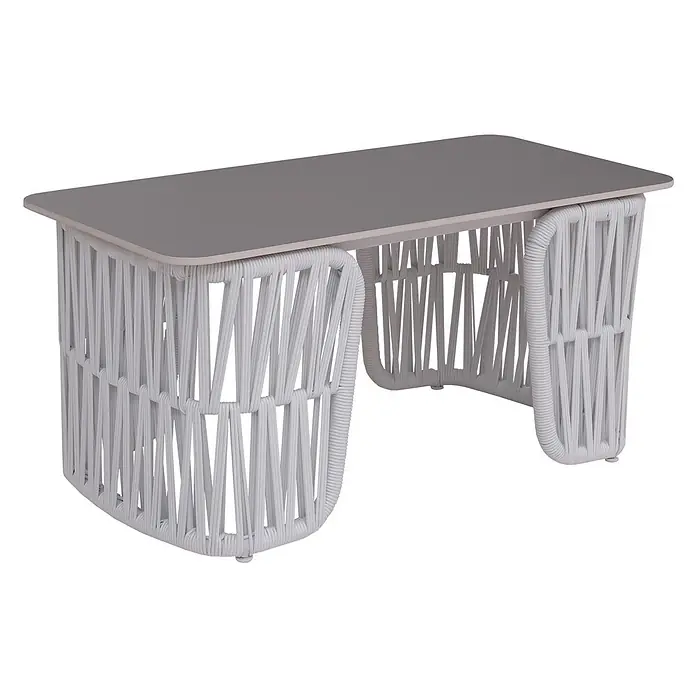 Proregal Loungemöbel-Set - 4 -tlg., Metall, Seilgeflecht Rope Stoff/Textil (180g/m2), Grau