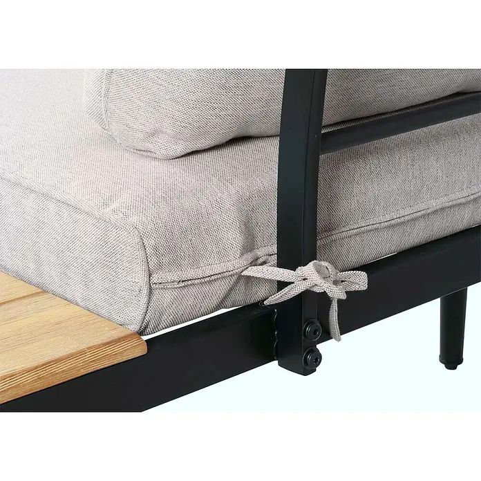 Proregal Loungemöbel-Set - 3 -tlg., Polyester, Kissen Hellgrau, Braun