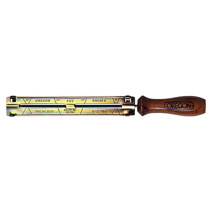 Oregon Soporte de lima - Diámetro: 4 mm - Soporte de lima Oregon para motosierras, una herramienta para afilar cadenas de sierra, con mango de madera para un manejo cómodo.
