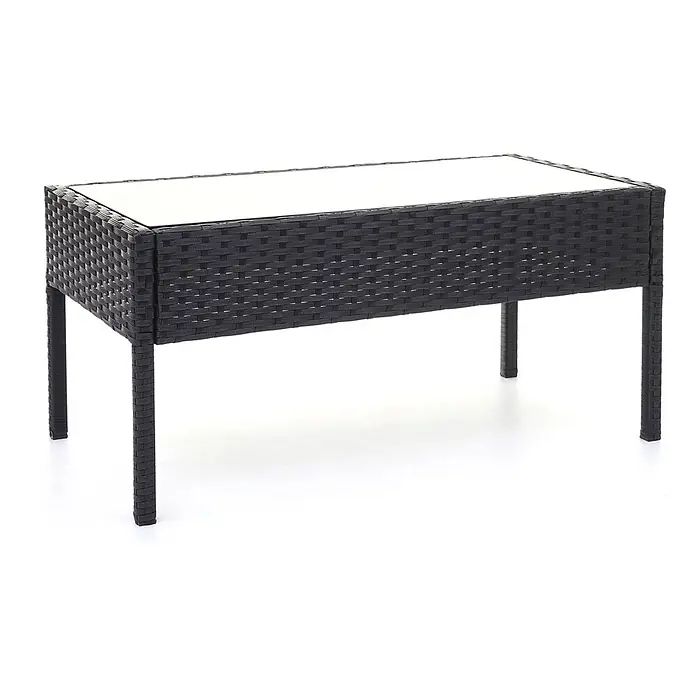 Proregal Loungemöbel-Set - 4 -tlg., Polyester, Kissen Creme, Schwarz