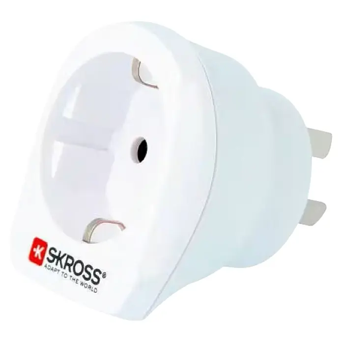 Skross Reiseadapter WORLD ADA EU TO AUS/CHINA 1500209-E - Weiß - Diagonale Ansicht