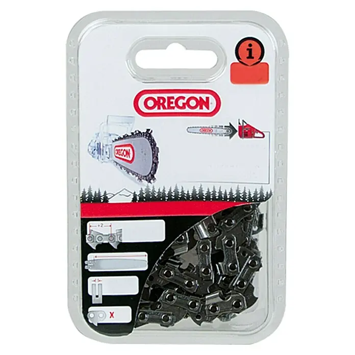Oregon Cadena para motosierra E66 - Longitud de corte: 40 cm, Anchura de ranura: 1,3 mm - Embalaje de una cadena de motosierra Oregon, ideal para reemplazar y mantener motosierras, asegurando un rendimiento de corte óptimo.