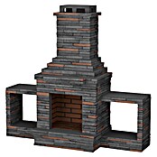 Sotnas Chimenea de exterior Sao Paulo (Gris, An x Pr x Al: 210 x 70 x 195 cm, Cemento de aluminato de calcio) | BAUHAUS
