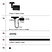 Paulmann URail LED-Schienensystem Set Rivon (Schwarz matt, 2,17 m, Nicht Dimmbar, Anzahl Leuchtmittel: 3 Stk.) | BAUHAUS