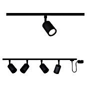 Paulmann URail LED-Schienensystem Set Rivon (Schwarz matt, 2,17 m, Nicht Dimmbar, Anzahl Leuchtmittel: 3 Stk.) | BAUHAUS