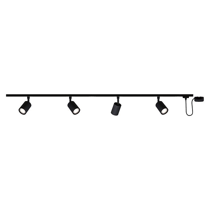 Paulmann URail LED-Schienensystem Set Rivon (Schwarz matt, 2,17 m, Nicht Dimmbar, Anzahl Leuchtmittel: 3 Stk.) | BAUHAUS