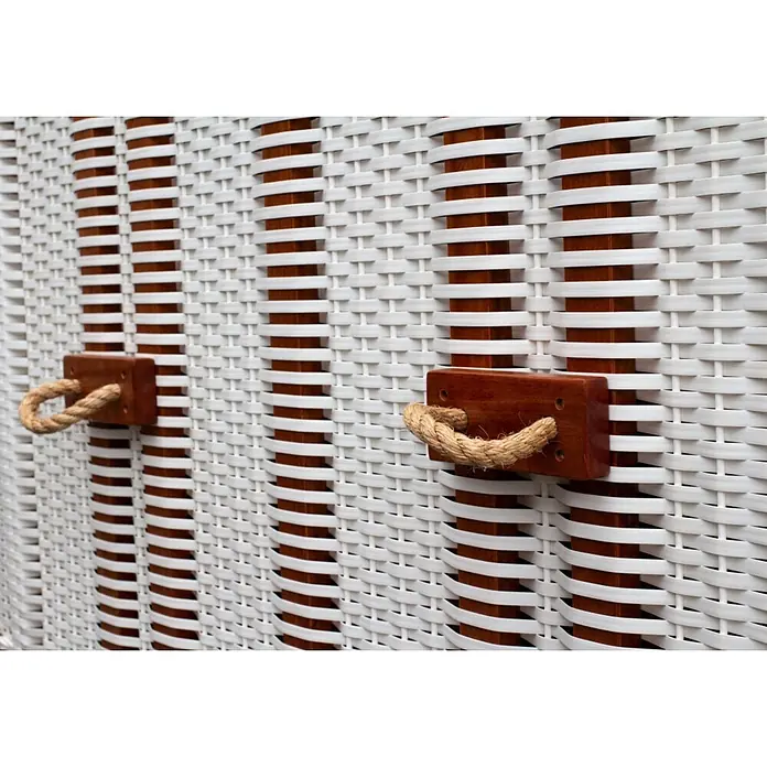Bene Living Strandstuhl Gosch-Lounge Des.992 - 1 Stk., 100% Mahagoni, Rollbar, blau, B x T x H: 200 x 158 x 207 cm