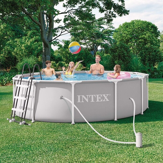 Intex Piscina Frame Prisma (Ø x Al: 366 x 99 cm, Gris, 8.592 l) | BAUHAUS
