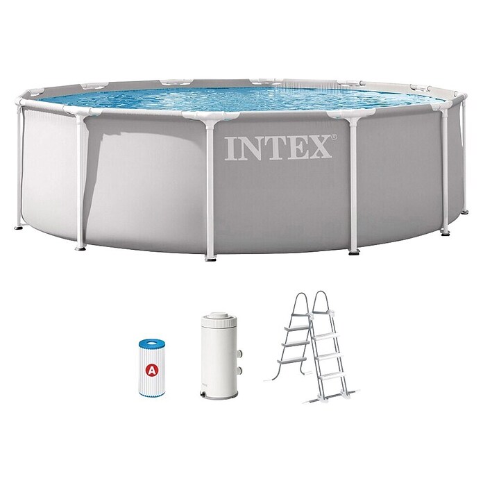 Intex Piscina Frame Prisma (Ø x Al: 366 x 99 cm, Gris, 8.592 l) | BAUHAUS