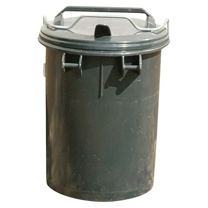 Floraworld Mülltonne Cargo - 35 l, Grau - Graue Mülltonne mit Deckel und Griff, ideal für Hausmüll und Gartenabfälle, robust und langlebig.