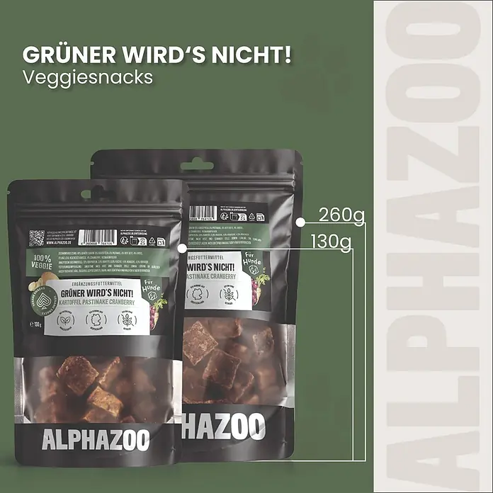 Alphazoo Hundesnack Grüner wird's nicht - 260 g