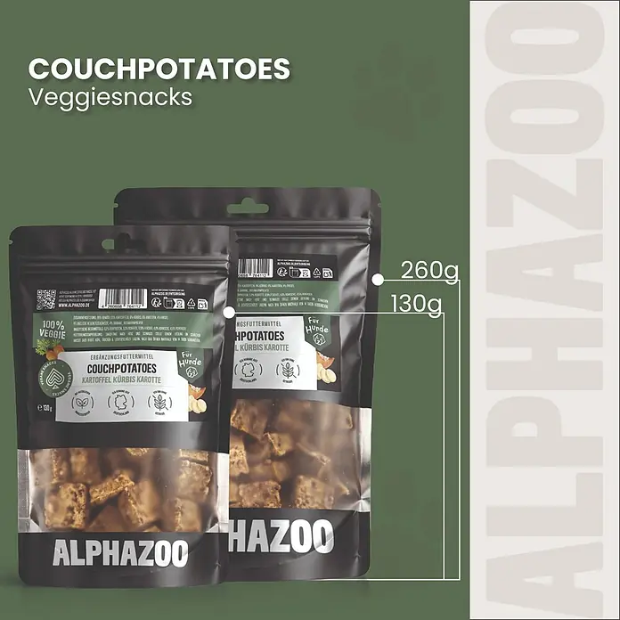 Alphazoo Hundesnack Couchpotatoes - 130 g