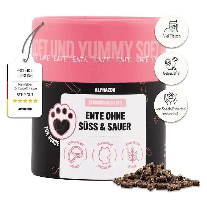 Alphazoo Hundesnack Ente ohne Süß-Sauer - 65 g