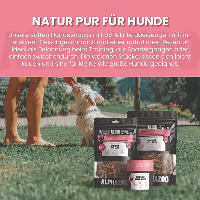 Alphazoo Hundesnack Ente ohne Süß-Sauer - 300 g