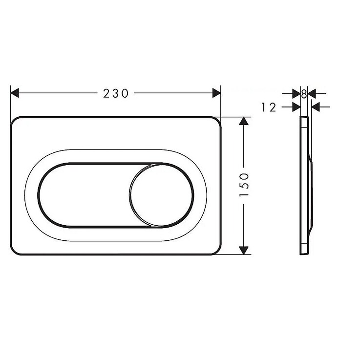 Hansgrohe Placa de accionamiento iFrame (Cromo) | BAUHAUS