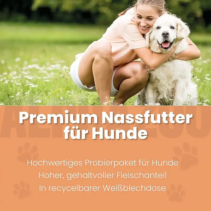 Alphazoo Hundenassfutter Probierschmaus 6x400g - 2.400 g, Alleinfuttermittel