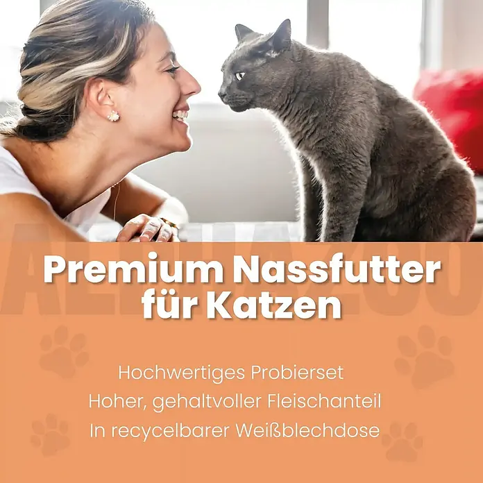 Alphazoo Katzennassfutter Probierschmaus 4x200g - 800 g, Alleinfuttermittel