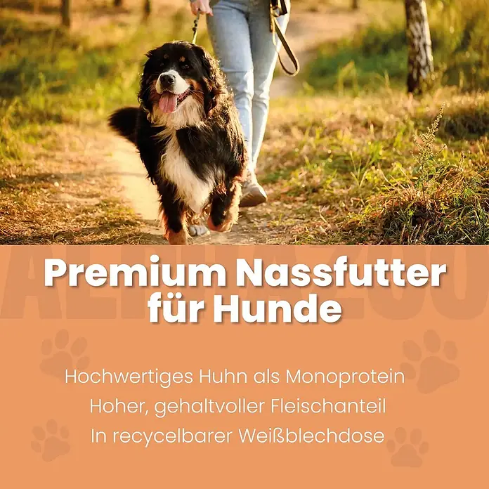 Alphazoo Hundenassfutter Lachs + Truthahn 6x400g - 2.400 g, Alleinfuttermittel