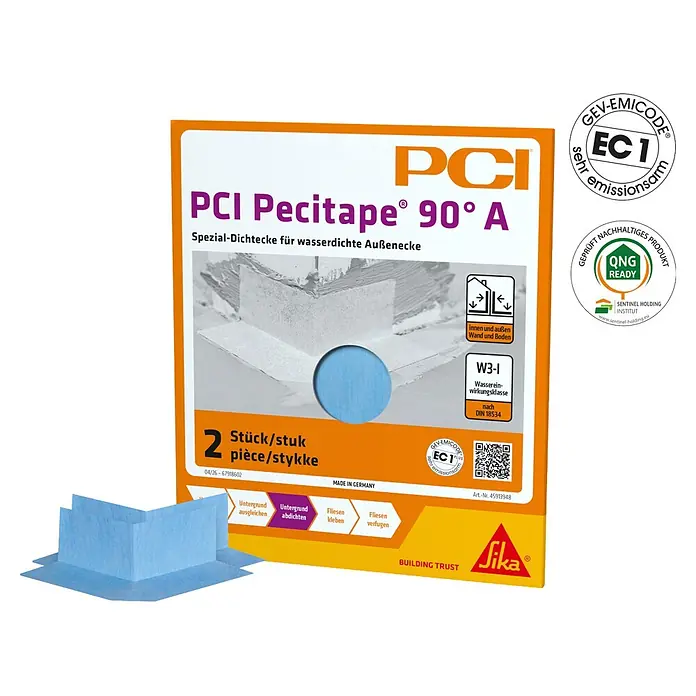 PCI Pecitape Dichtecke 90° Außen - Außenecke, 2 Stk. - Informationsansicht