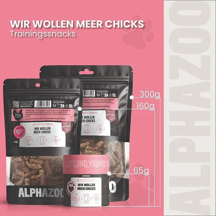 Alphazoo Hundesnack Wir wollen Meer Chicks - 300 g