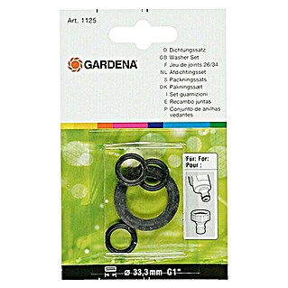 Gardena Set de recambio de juntas (Específico para: Conector para grifo de riego Gardena 902-20/902-50, Tamaño de rosca llave de agua: 33,3 mm (G 1))