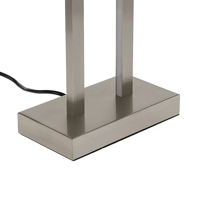 Lindby Tischleuchte Sigurd - alu / grau / zink, weiß / opal, E27