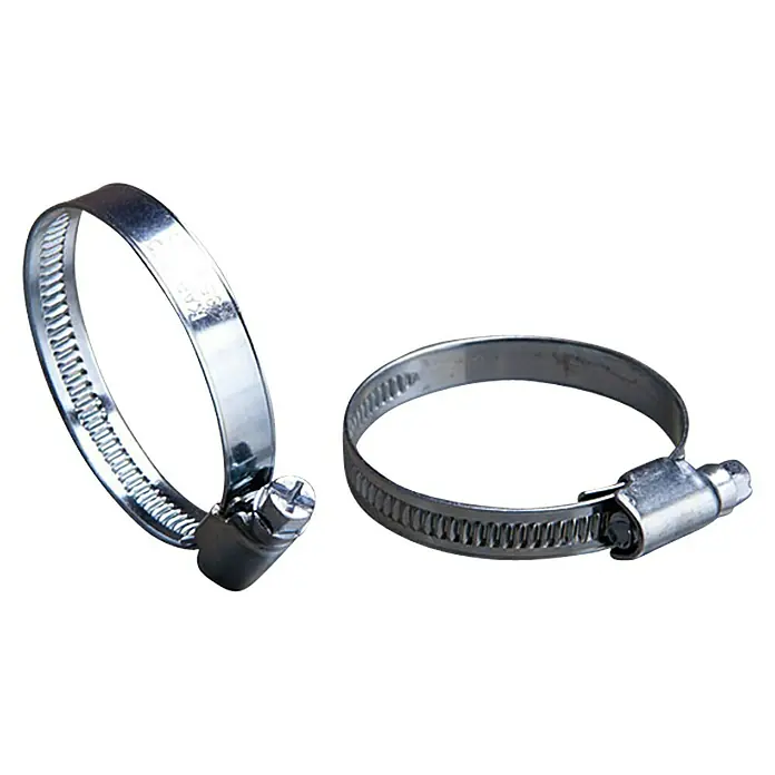 Schlauchklemme - 12 mm - 22 mm, Breite: 9 mm, 2 Stk. - Zwei Schlauchschellen aus Metall mit Schrauben zum Festziehen und Sichern von Schläuchen oder Rohren.