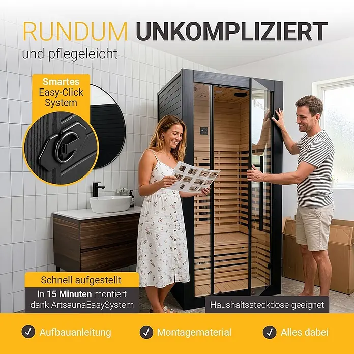 Artsauna Elementsauna - L x B x H: 90 x 90 x 190 cm