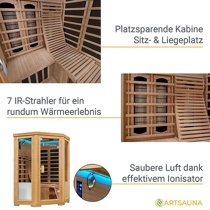 Artsauna Elementsauna - L x B x H: 120 x 120 x 190 cm
