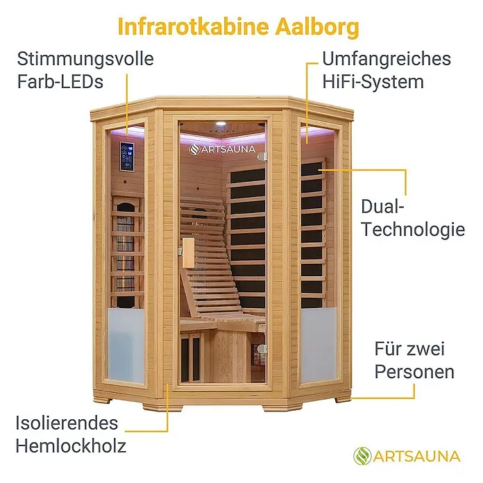 Artsauna Elementsauna - L x B x H: 120 x 120 x 190 cm