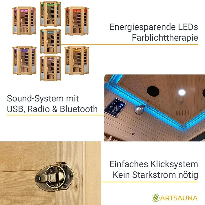 Artsauna Elementsauna - L x B x H: 120 x 120 x 190 cm