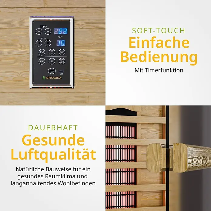 Artsauna Elementsauna - L x B x H: 105 x 120 x 190 cm