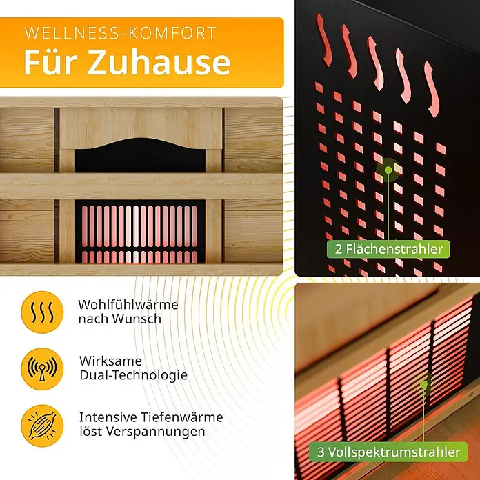 Artsauna Elementsauna - L x B x H: 105 x 120 x 190 cm