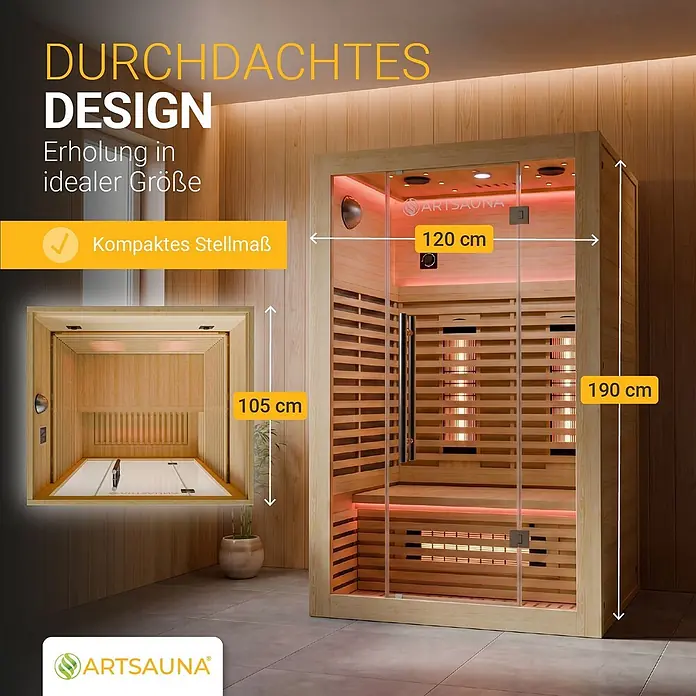 Artsauna Elementsauna - L x B x H: 120 x 105 x 190 cm