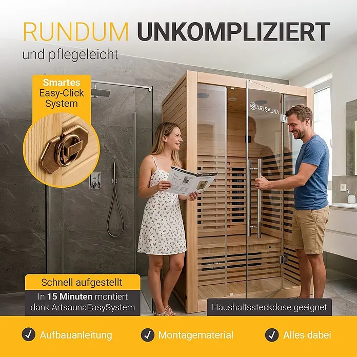 Artsauna Elementsauna - L x B x H: 120 x 105 x 190 cm