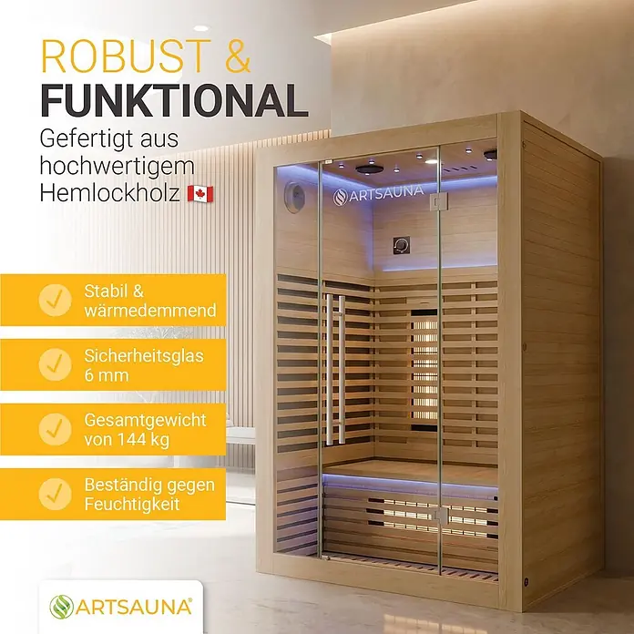 Artsauna Elementsauna - L x B x H: 120 x 105 x 190 cm