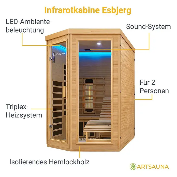 Artsauna Elementsauna - L x B x H: 190 x 130 x 190 cm