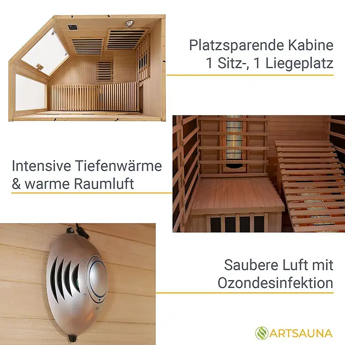 Artsauna Elementsauna - L x B x H: 190 x 130 x 190 cm