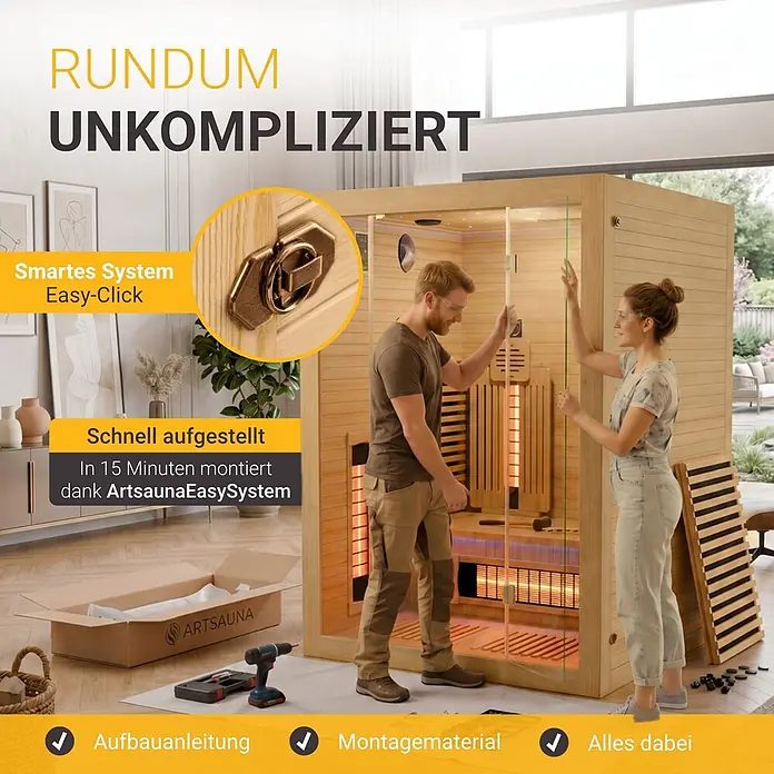 Artsauna Elementsauna - L x B x H: 140 x 120 x 190 cm