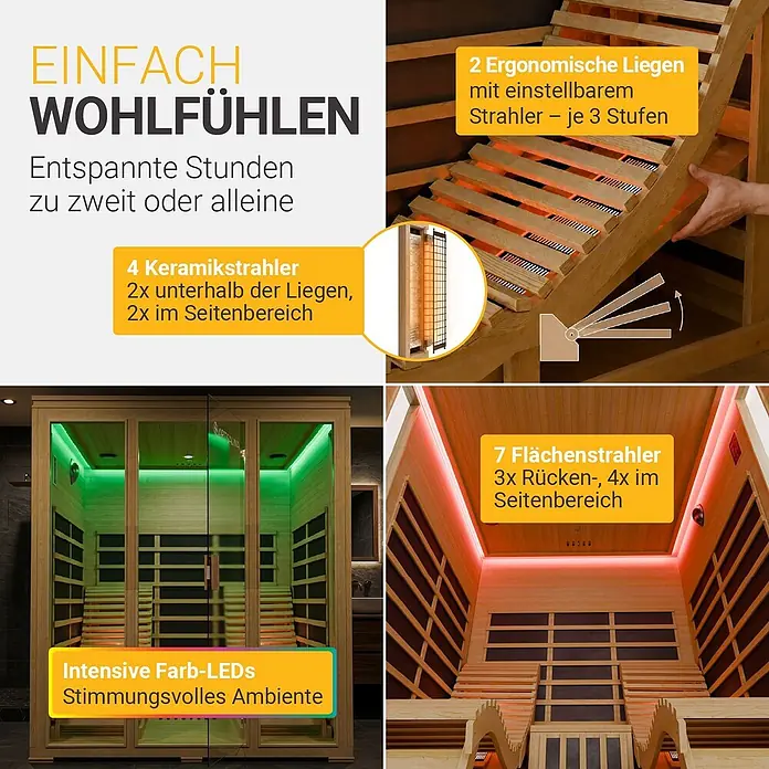 Artsauna Elementsauna - L x B x H: 190 x 170 x 190 cm