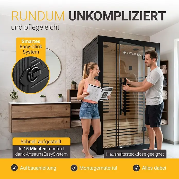 Artsauna Elementsauna - L x B x H: 120 x 105 x 190 cm