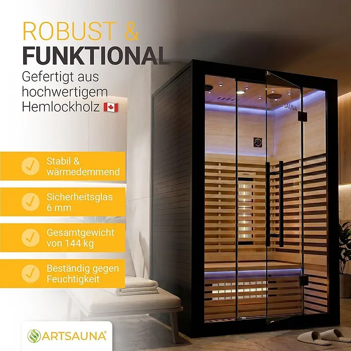 Artsauna Elementsauna - L x B x H: 120 x 105 x 190 cm